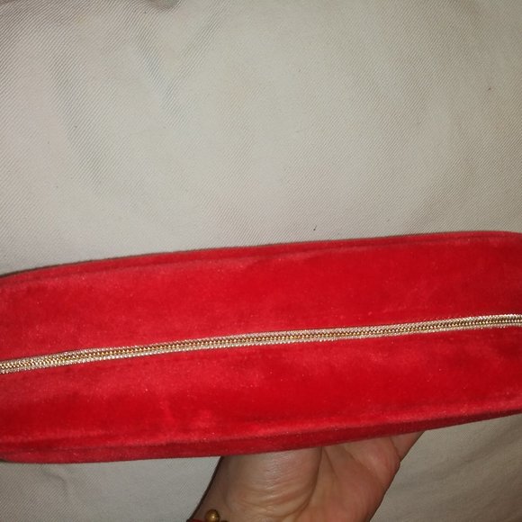 Chanel Red Velvet Makeup Bag - Picture 2 of 6
